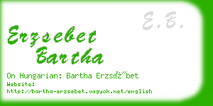 erzsebet bartha business card